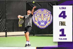 Read more about the article The Louisiana State men’s team beat Tulane 4-1!