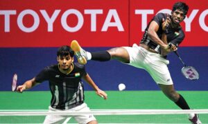 Read more about the article Satwiksairaj Rankireddy ‘smashes’ world record for fastest on-field badminton shot
